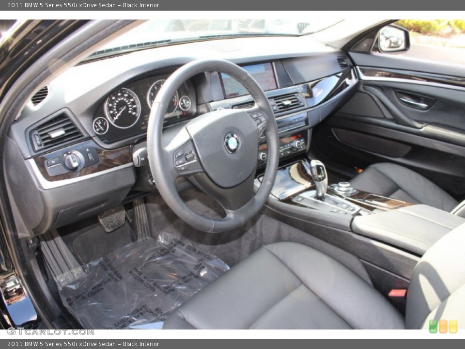 Black Interior Prime Interior for the 2011 BMW 5 Series 550i xDrive Sedan #56474519