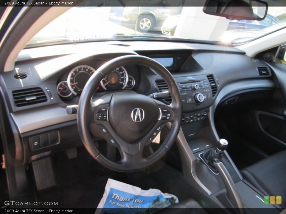 Ebony Interior Dashboard for the 2009 Acura TSX Sedan #56477613
