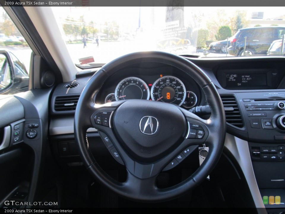 Ebony Interior Steering Wheel for the 2009 Acura TSX Sedan #56477646