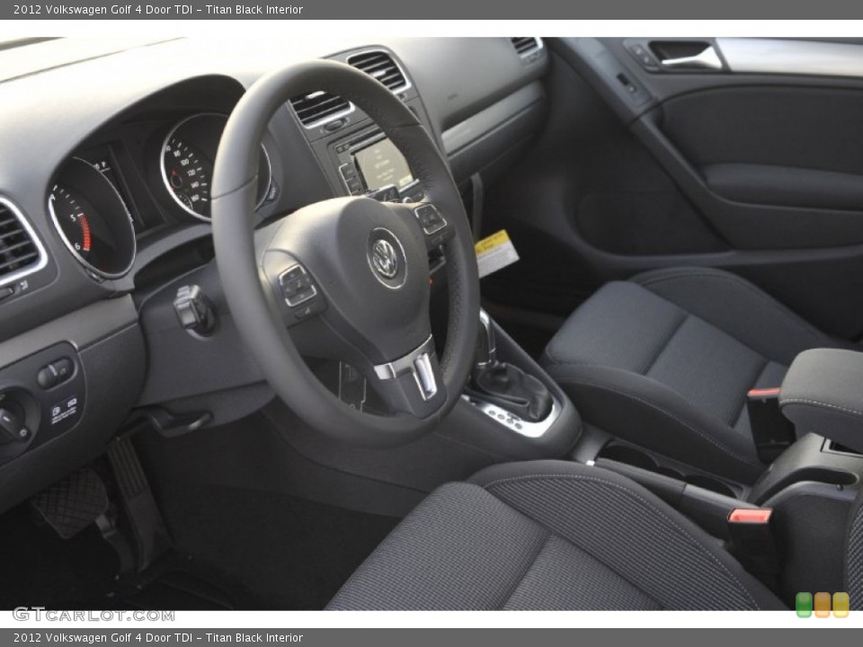 Titan Black Interior Photo for the 2012 Volkswagen Golf 4 Door TDI #56479524