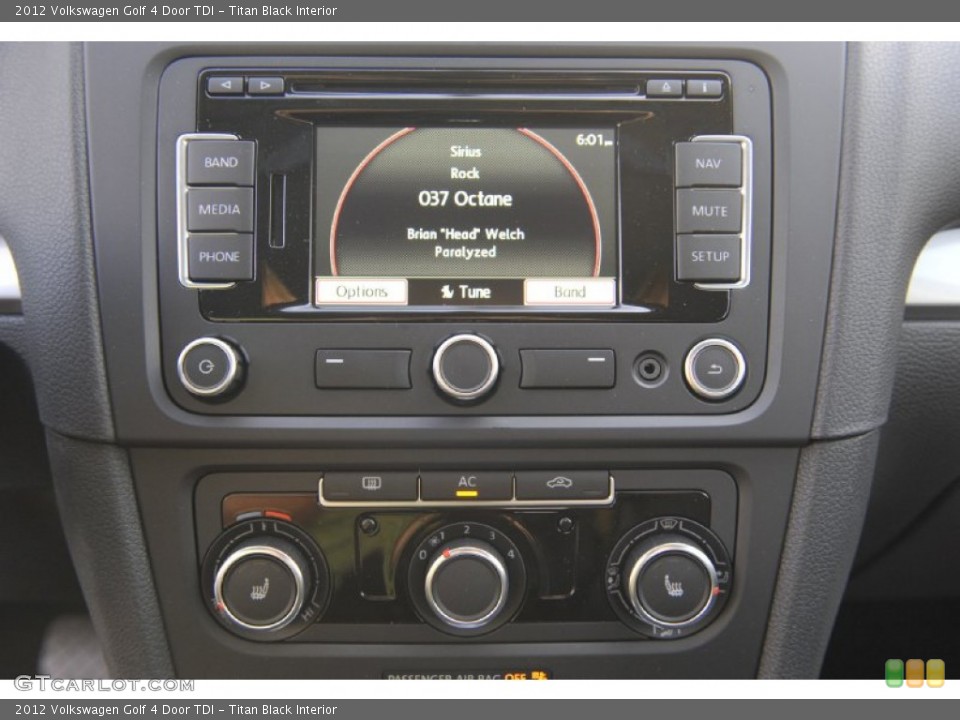 Titan Black Interior Controls for the 2012 Volkswagen Golf 4 Door TDI #56479581