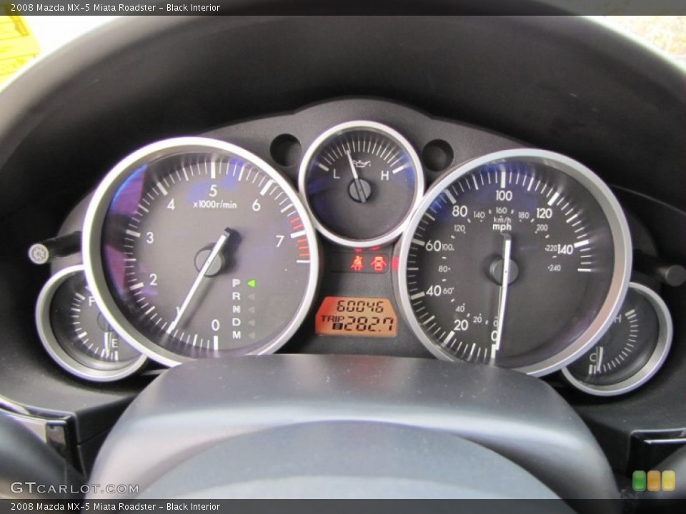 Black Interior Gauges for the 2008 Mazda MX-5 Miata Roadster #56482905