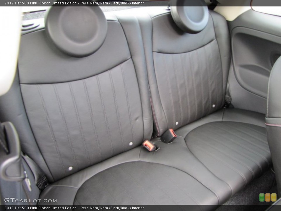 Pelle Nera/Nera (Black/Black) Interior Photo for the 2012 Fiat 500 Pink Ribbon Limited Edition #56483032
