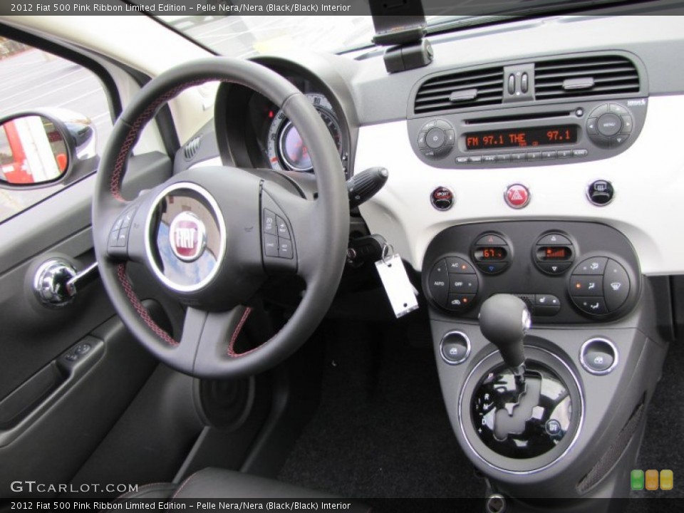 Pelle Nera/Nera (Black/Black) Interior Dashboard for the 2012 Fiat 500 Pink Ribbon Limited Edition #56483055