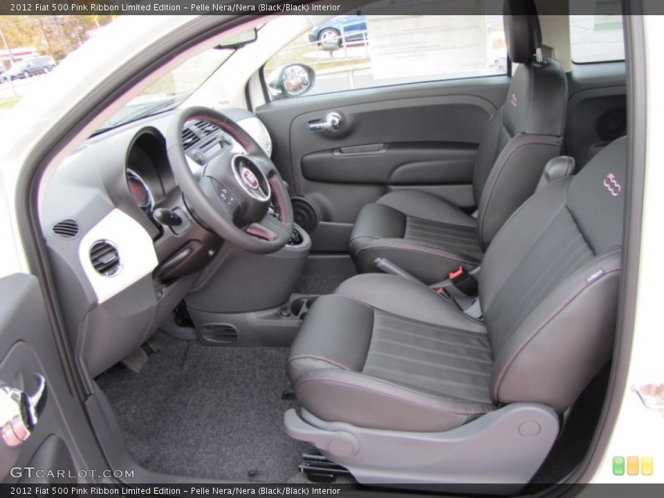 Pelle Nera/Nera (Black/Black) Interior Photo for the 2012 Fiat 500 Pink Ribbon Limited Edition #56483126