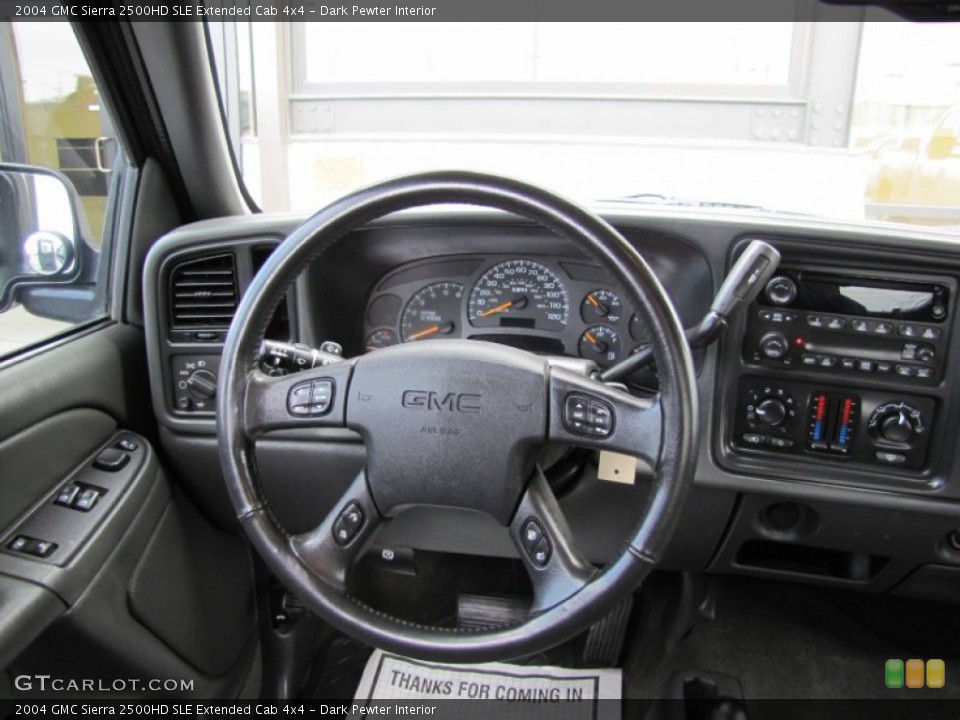 Dark Pewter Interior Steering Wheel for the 2004 GMC Sierra 2500HD SLE Extended Cab 4x4 #56483420