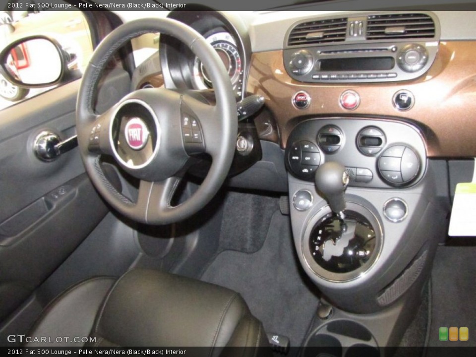 Pelle Nera/Nera (Black/Black) Interior Dashboard for the 2012 Fiat 500 Lounge #56483424