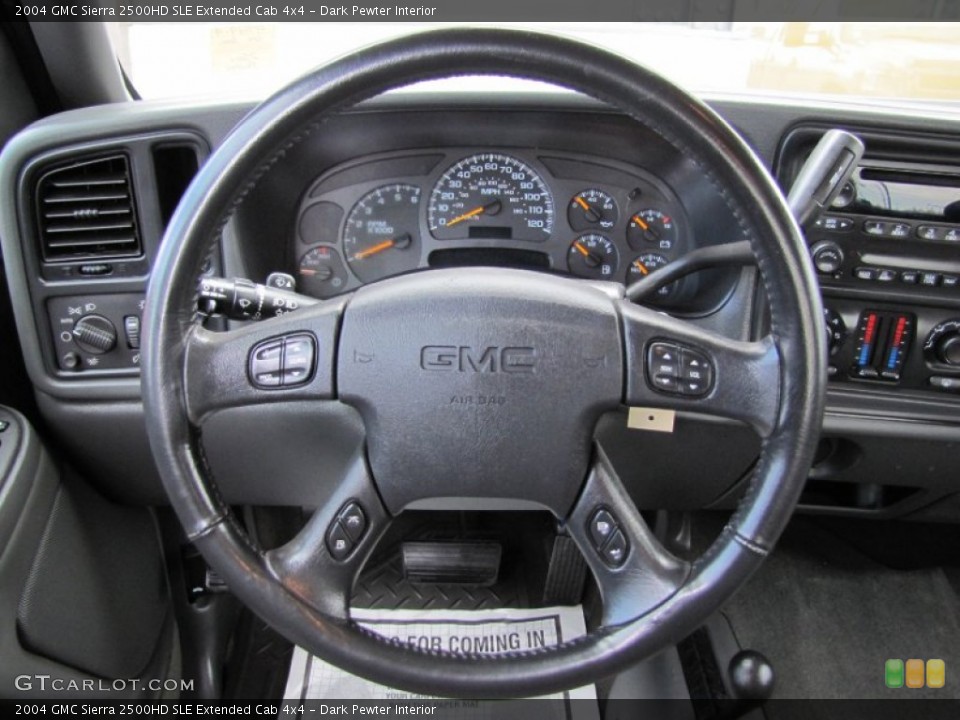 Dark Pewter Interior Steering Wheel for the 2004 GMC Sierra 2500HD SLE Extended Cab 4x4 #56483436