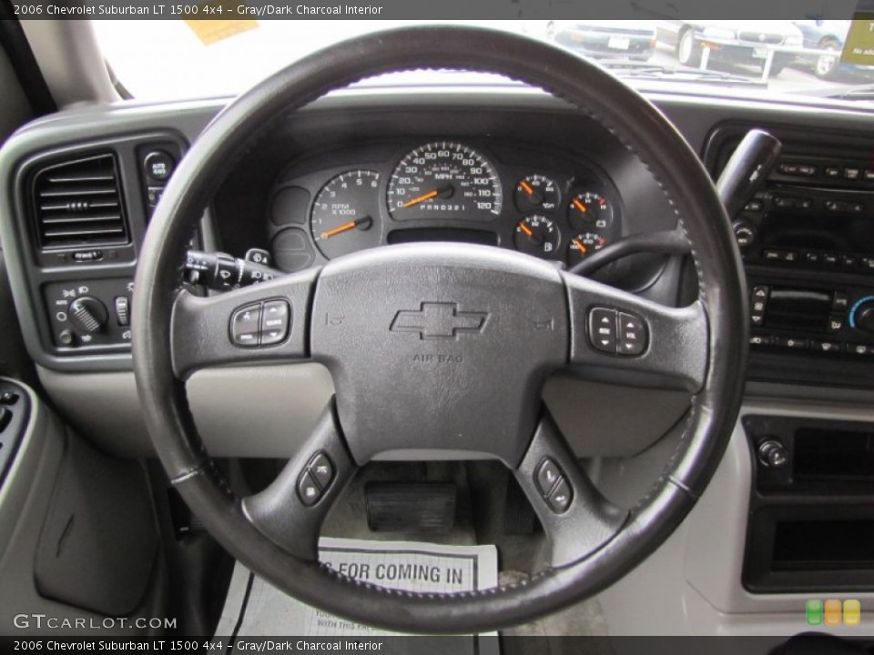 Gray/Dark Charcoal Interior Steering Wheel for the 2006 Chevrolet Suburban LT 1500 4x4 #56484403