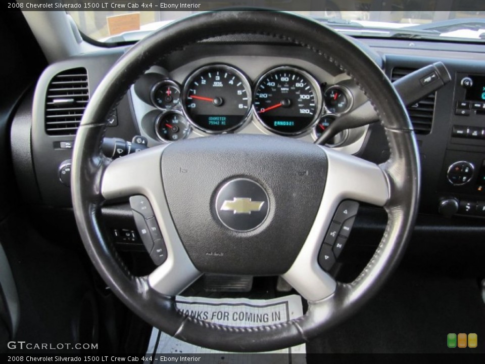 Ebony Interior Steering Wheel for the 2008 Chevrolet Silverado 1500 LT Crew Cab 4x4 #56484735