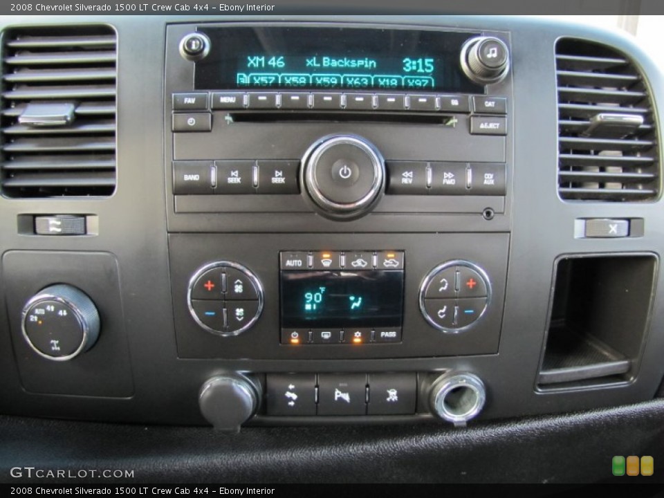 Ebony Interior Controls for the 2008 Chevrolet Silverado 1500 LT Crew Cab 4x4 #56484828