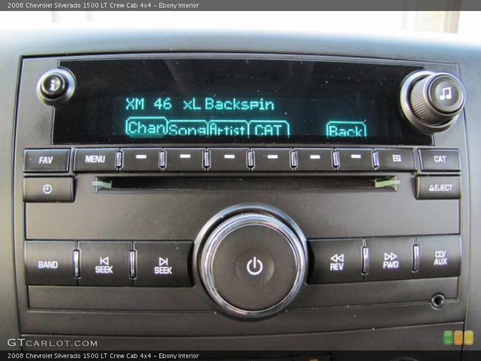 Ebony Interior Audio System for the 2008 Chevrolet Silverado 1500 LT Crew Cab 4x4 #56484837