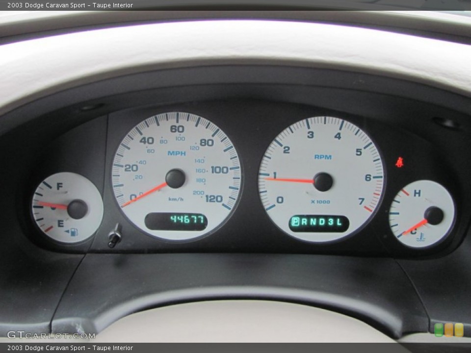 Taupe Interior Gauges for the 2003 Dodge Caravan Sport #56486229