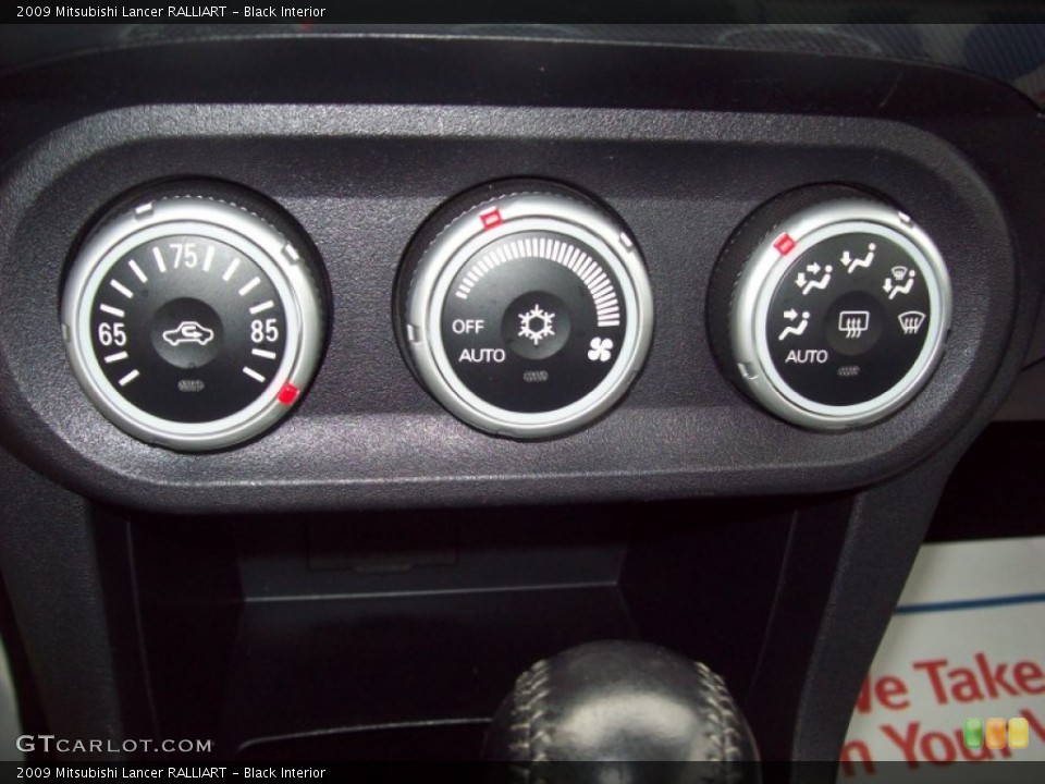 Black Interior Controls for the 2009 Mitsubishi Lancer RALLIART #56488720