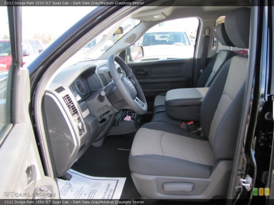 Dark Slate Gray/Medium Graystone Interior Photo for the 2012 Dodge Ram 1500 SLT Quad Cab #56489295