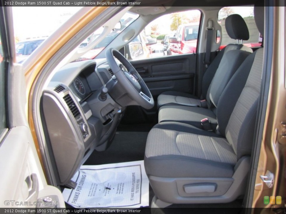 Light Pebble Beige/Bark Brown Interior Photo for the 2012 Dodge Ram 1500 ST Quad Cab #56489541