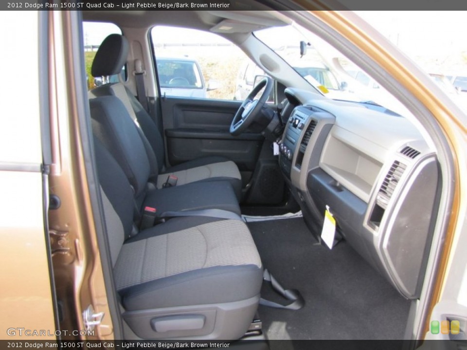 Light Pebble Beige/Bark Brown Interior Photo for the 2012 Dodge Ram 1500 ST Quad Cab #56489559