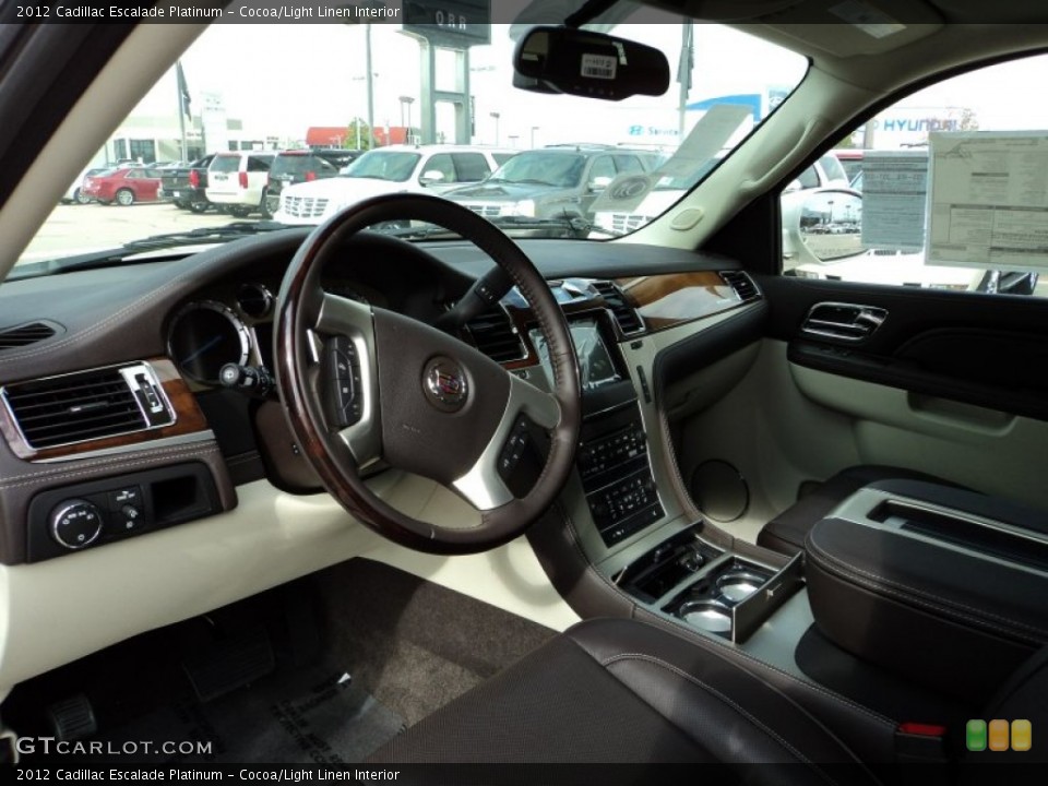 Cocoa/Light Linen Interior Dashboard for the 2012 Cadillac Escalade Platinum #56497155
