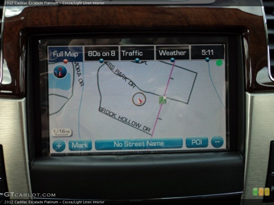 Cocoa/Light Linen Interior Navigation for the 2012 Cadillac Escalade Platinum #56497173