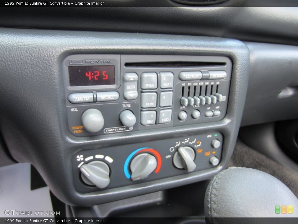 Graphite Interior Controls for the 1999 Pontiac Sunfire GT Convertible #56499900