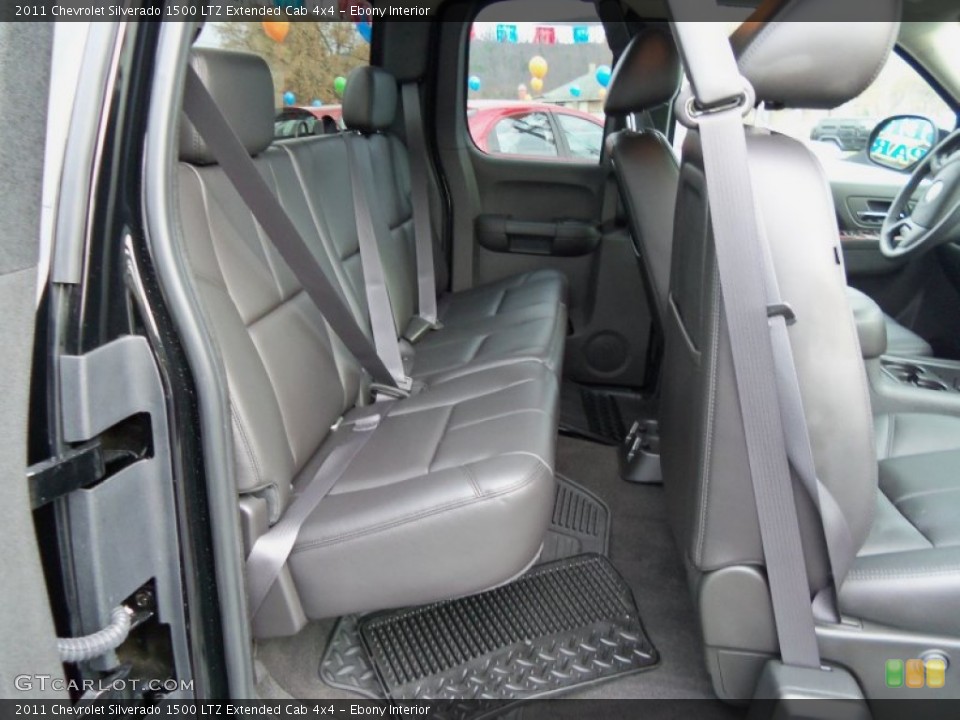 Ebony Interior Photo for the 2011 Chevrolet Silverado 1500 LTZ Extended Cab 4x4 #56500677