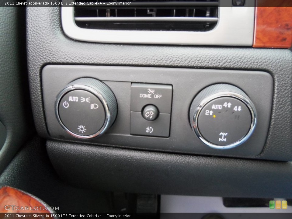 Ebony Interior Controls for the 2011 Chevrolet Silverado 1500 LTZ Extended Cab 4x4 #56500737