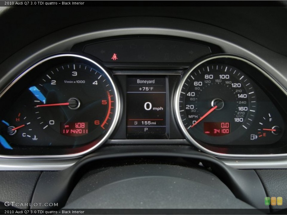 Black Interior Gauges for the 2010 Audi Q7 3.0 TDI quattro #56502411
