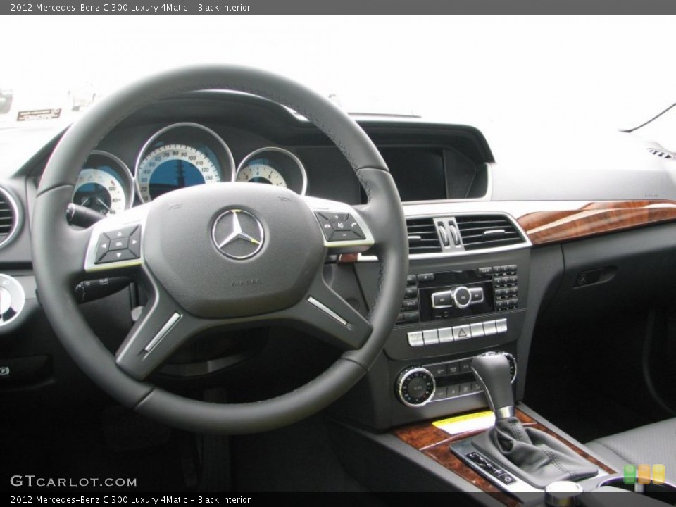 Black Interior Dashboard for the 2012 Mercedes-Benz C 300 Luxury 4Matic #56502912