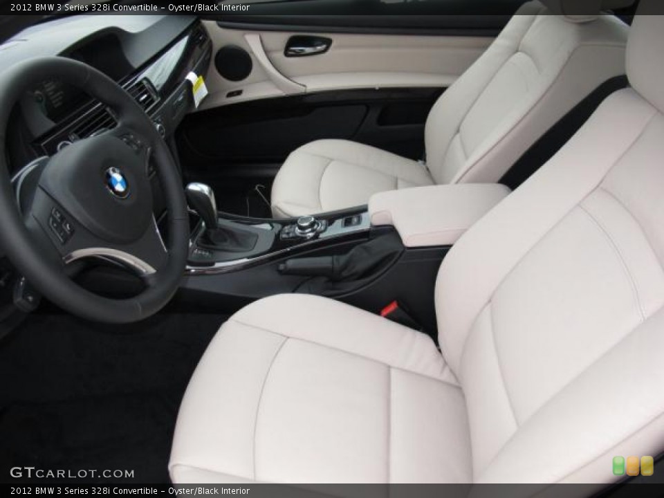 Oyster/Black Interior Photo for the 2012 BMW 3 Series 328i Convertible #56504349