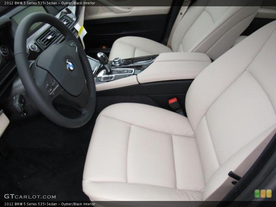 Oyster/Black Interior Photo for the 2012 BMW 5 Series 535i Sedan #56504553
