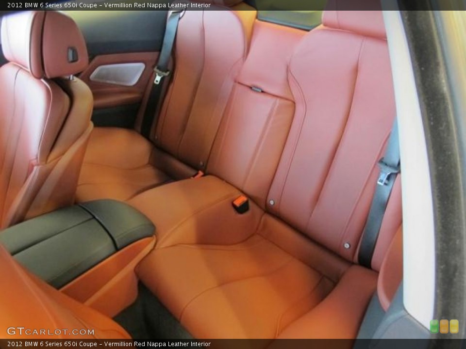 Vermillion Red Nappa Leather Interior Photo for the 2012 BMW 6 Series 650i Coupe #56504649