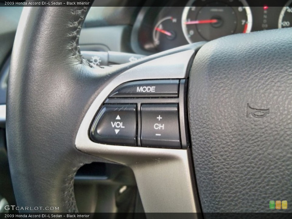 Black Interior Steering Wheel for the 2009 Honda Accord EX-L Sedan #56505087
