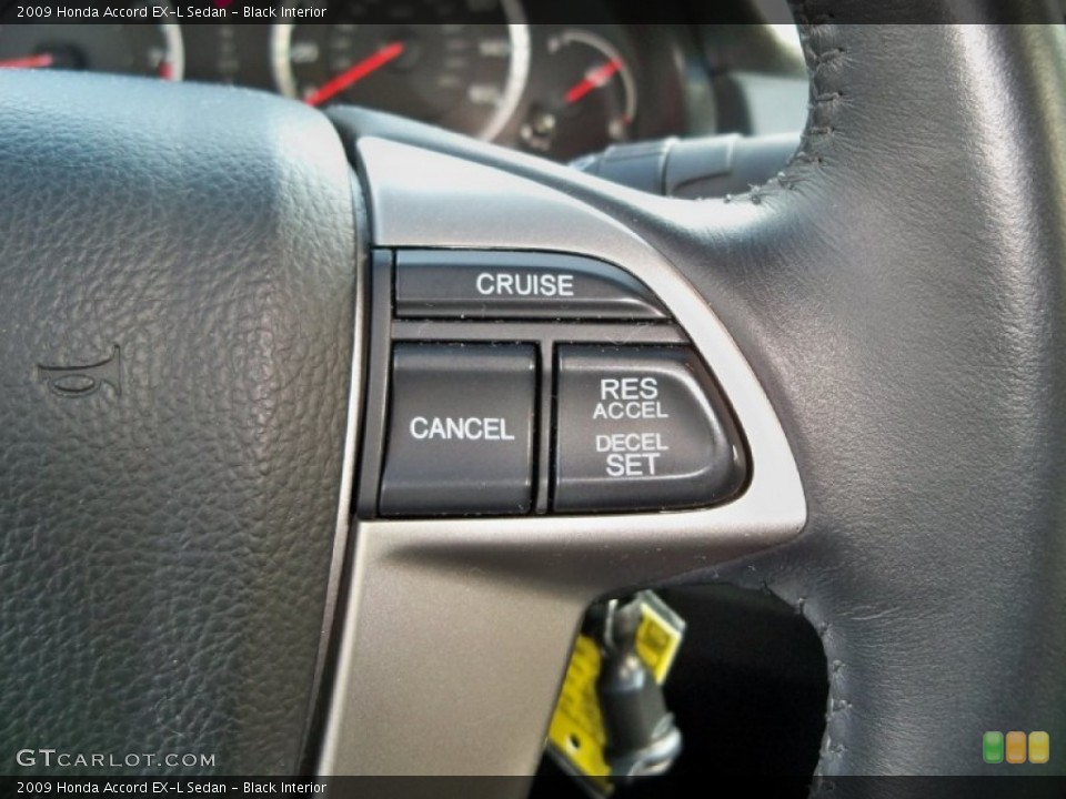 Black Interior Steering Wheel for the 2009 Honda Accord EX-L Sedan #56505105