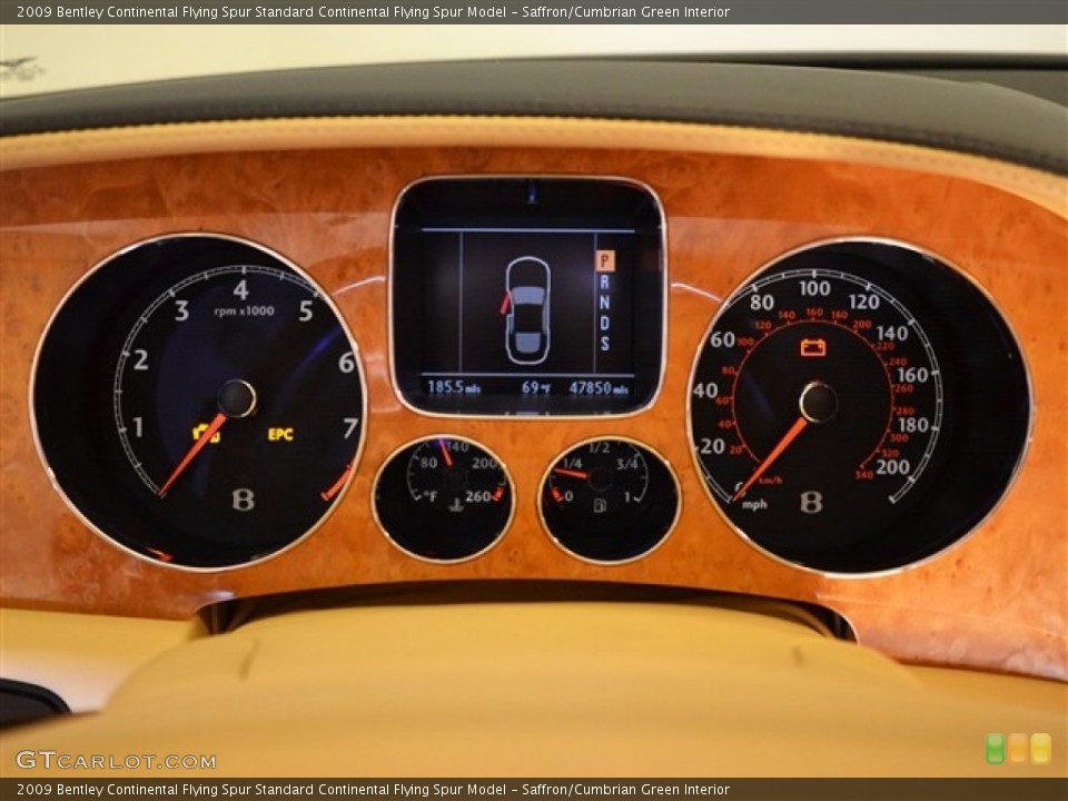 Saffron/Cumbrian Green Interior Gauges for the 2009 Bentley Continental Flying Spur  #56511141