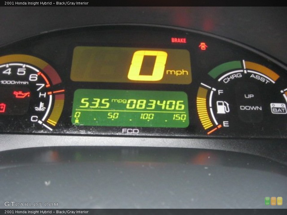 Black/Gray Interior Gauges for the 2001 Honda Insight Hybrid #56512302