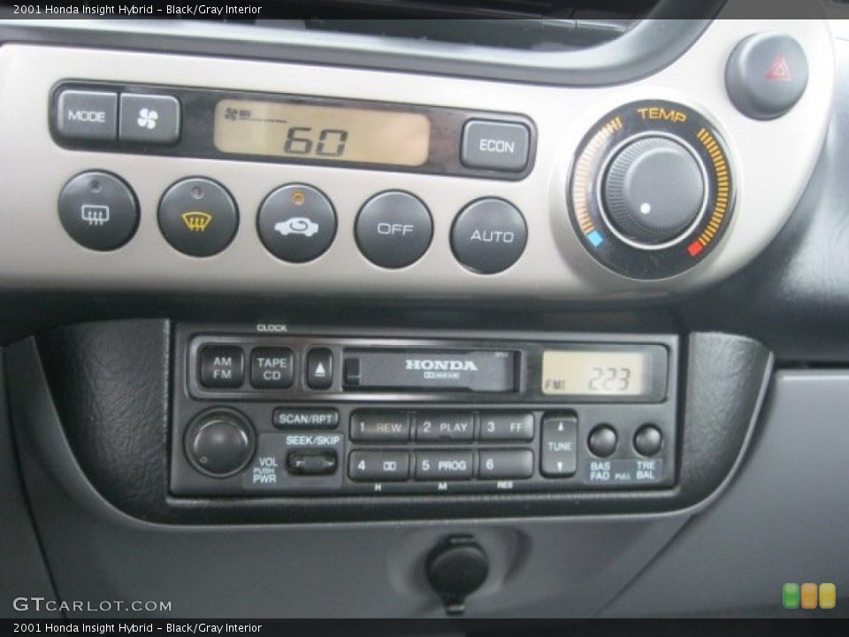 Black/Gray Interior Controls for the 2001 Honda Insight Hybrid #56512311
