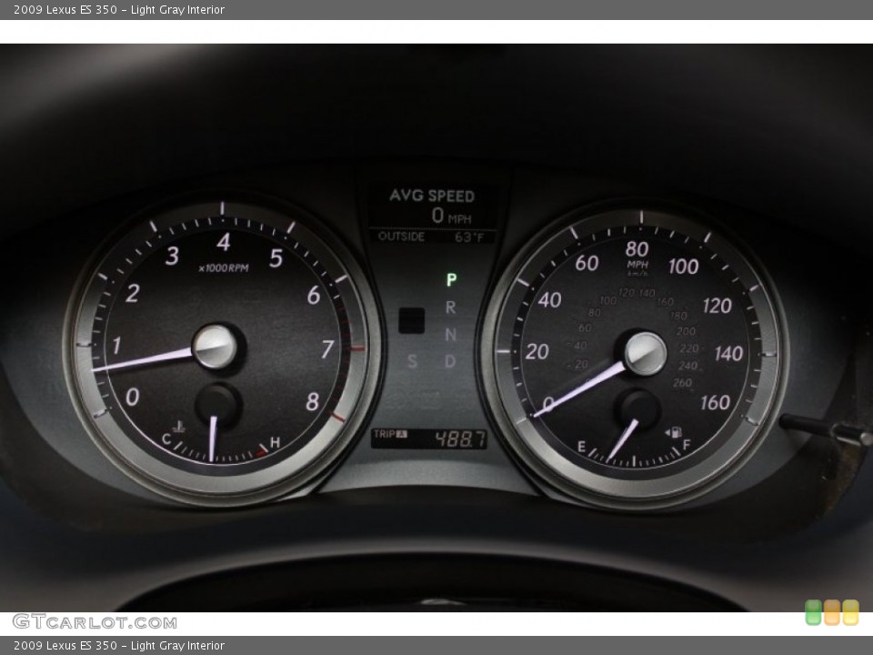 Light Gray Interior Gauges for the 2009 Lexus ES 350 #56512875