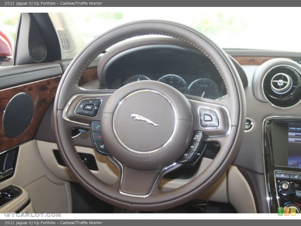 Cashew/Truffle Interior Steering Wheel for the 2012 Jaguar XJ XJL Portfolio #56514565