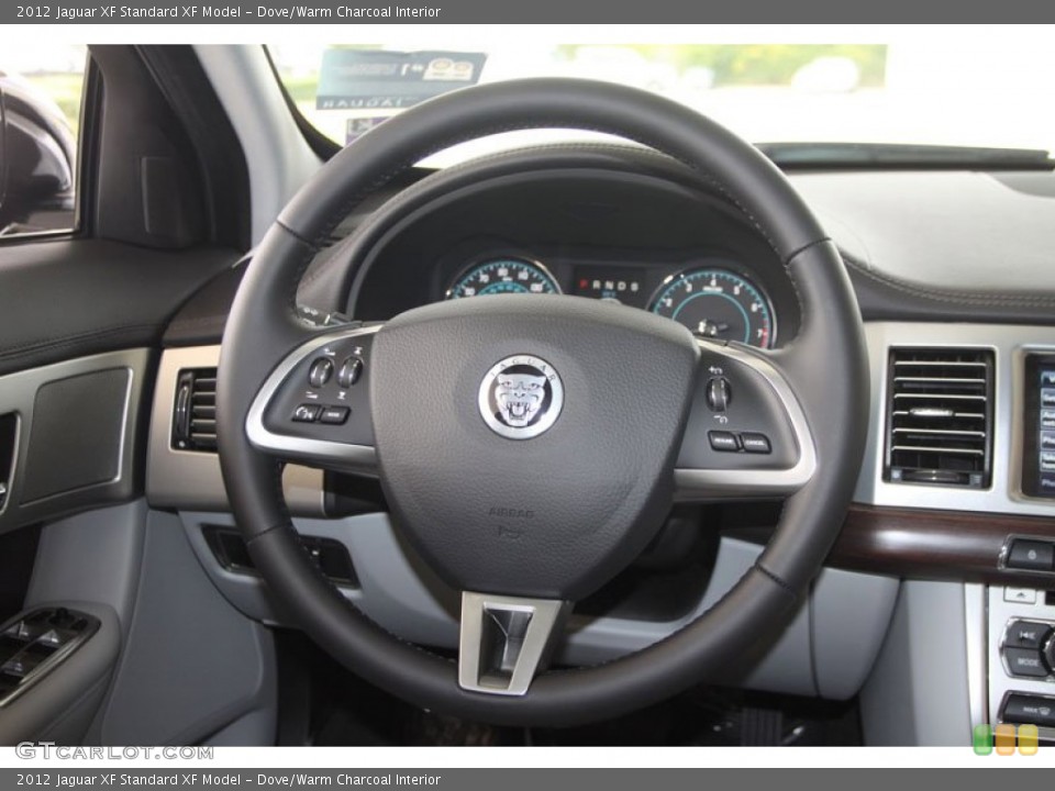 Dove/Warm Charcoal Interior Steering Wheel for the 2012 Jaguar XF  #56514838