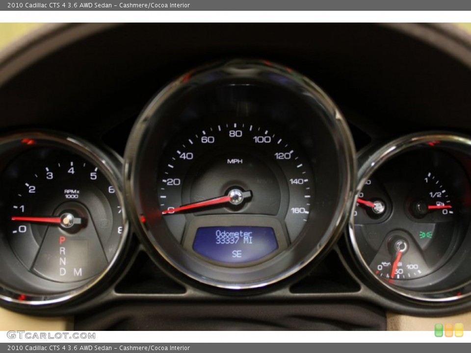 Cashmere/Cocoa Interior Gauges for the 2010 Cadillac CTS 4 3.6 AWD Sedan #56515011