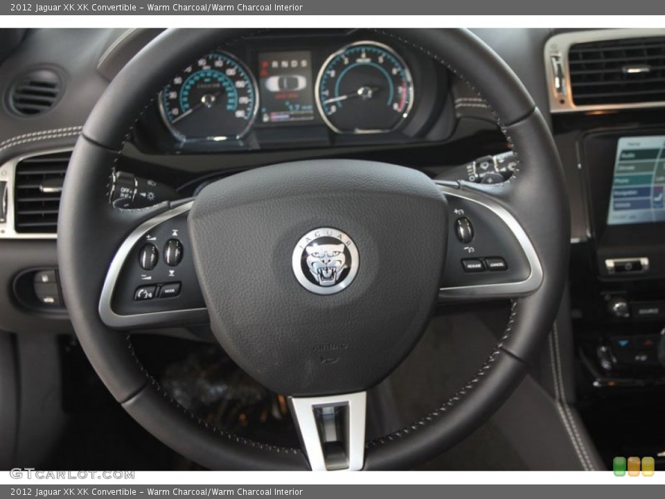 Warm Charcoal/Warm Charcoal Interior Steering Wheel for the 2012 Jaguar XK XK Convertible #56515108