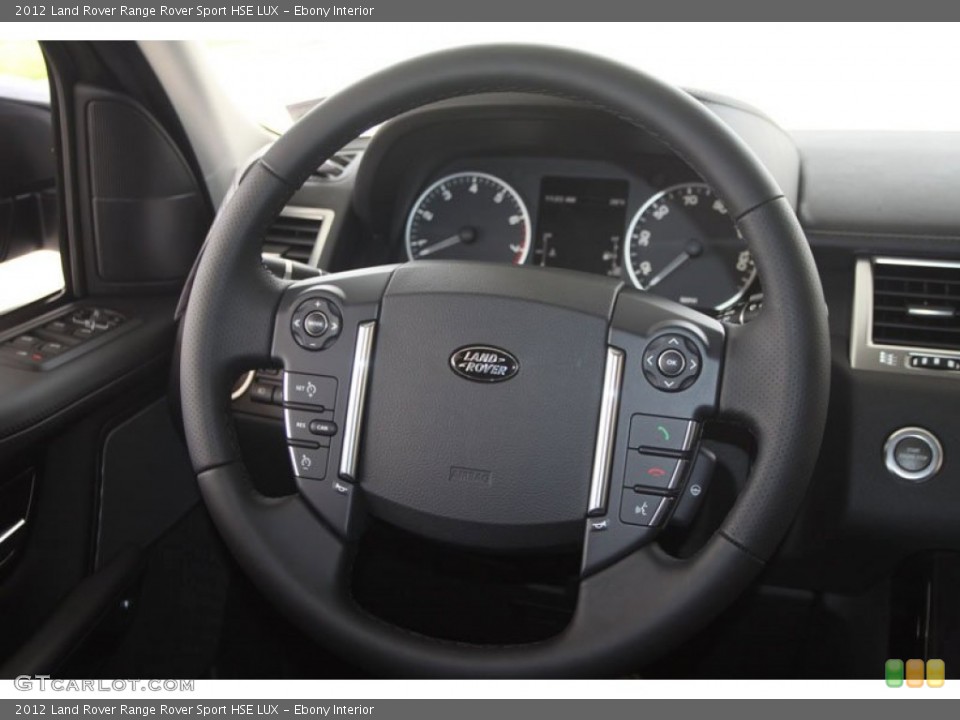 Ebony Interior Steering Wheel for the 2012 Land Rover Range Rover Sport HSE LUX #56515598