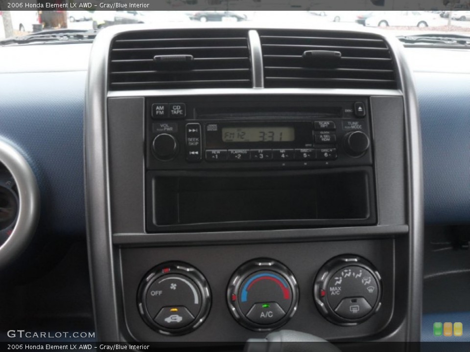 Gray/Blue Interior Controls for the 2006 Honda Element LX AWD #56520070