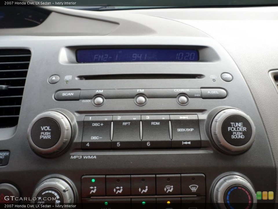 Ivory Interior Controls for the 2007 Honda Civic LX Sedan #56520136
