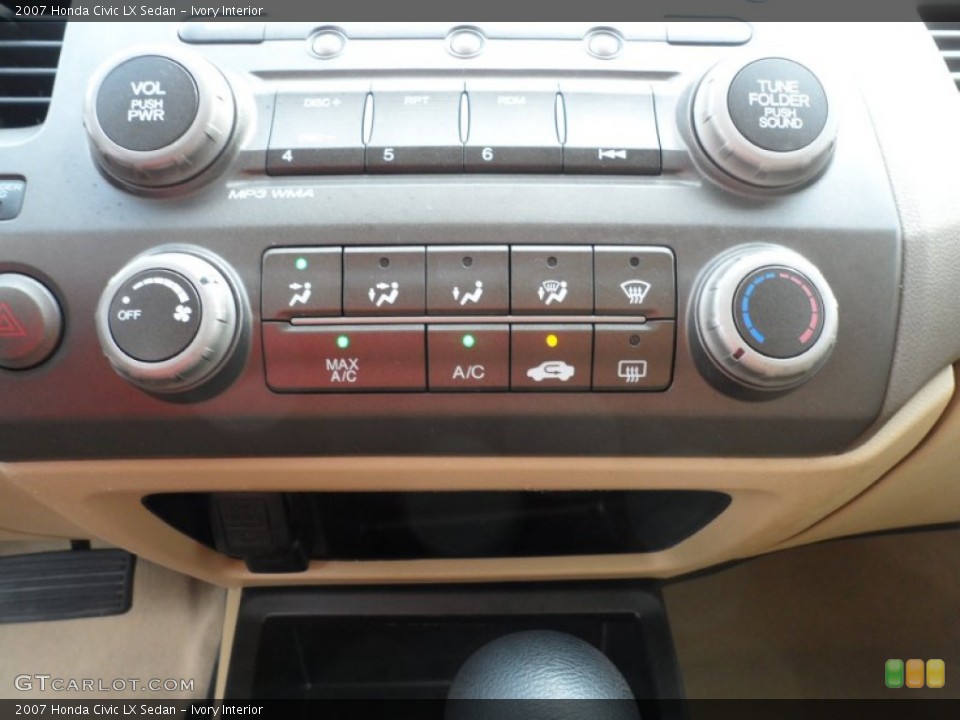 Ivory Interior Controls for the 2007 Honda Civic LX Sedan #56520142