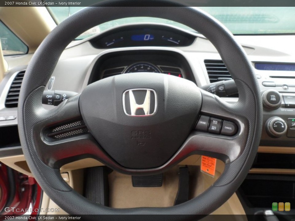 Ivory Interior Steering Wheel for the 2007 Honda Civic LX Sedan #56520157