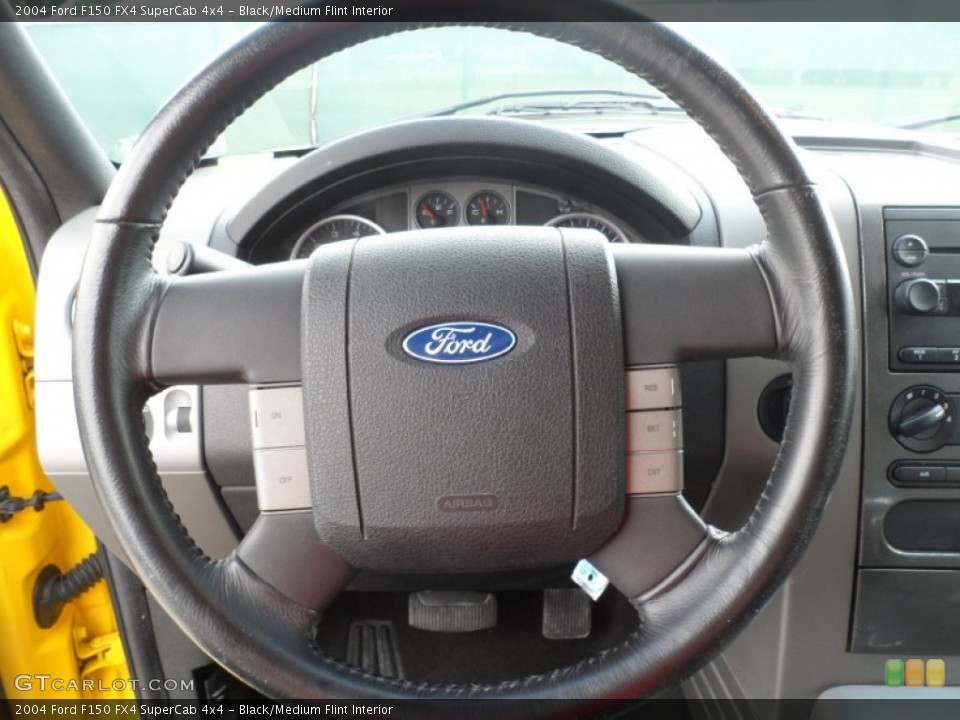 Black/Medium Flint Interior Steering Wheel for the 2004 Ford F150 FX4 SuperCab 4x4 #56520580