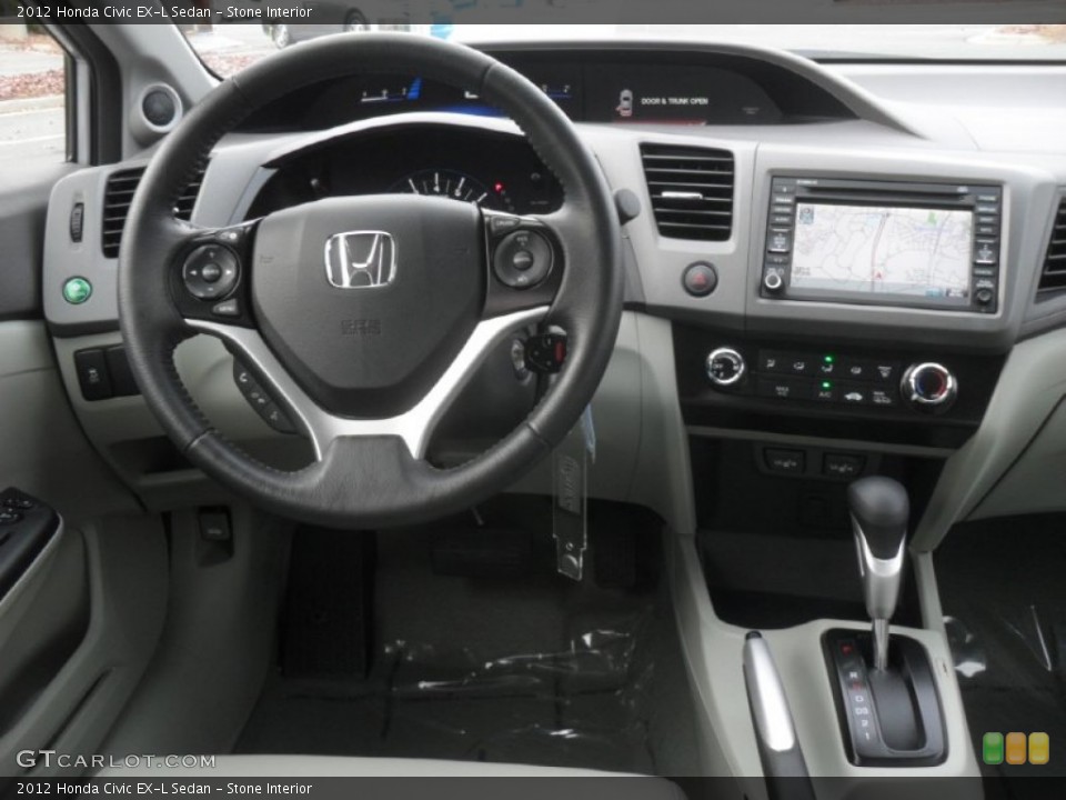Stone Interior Dashboard for the 2012 Honda Civic EX-L Sedan #56521315