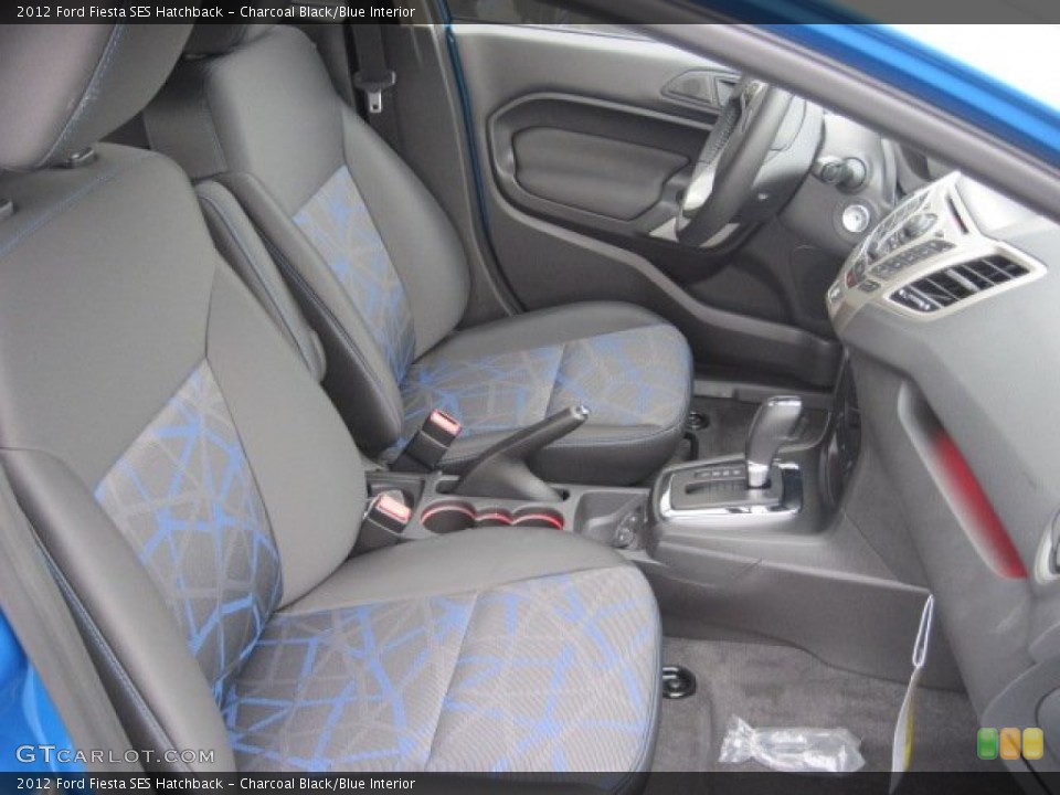 Charcoal Black/Blue Interior Photo for the 2012 Ford Fiesta SES Hatchback #56522113