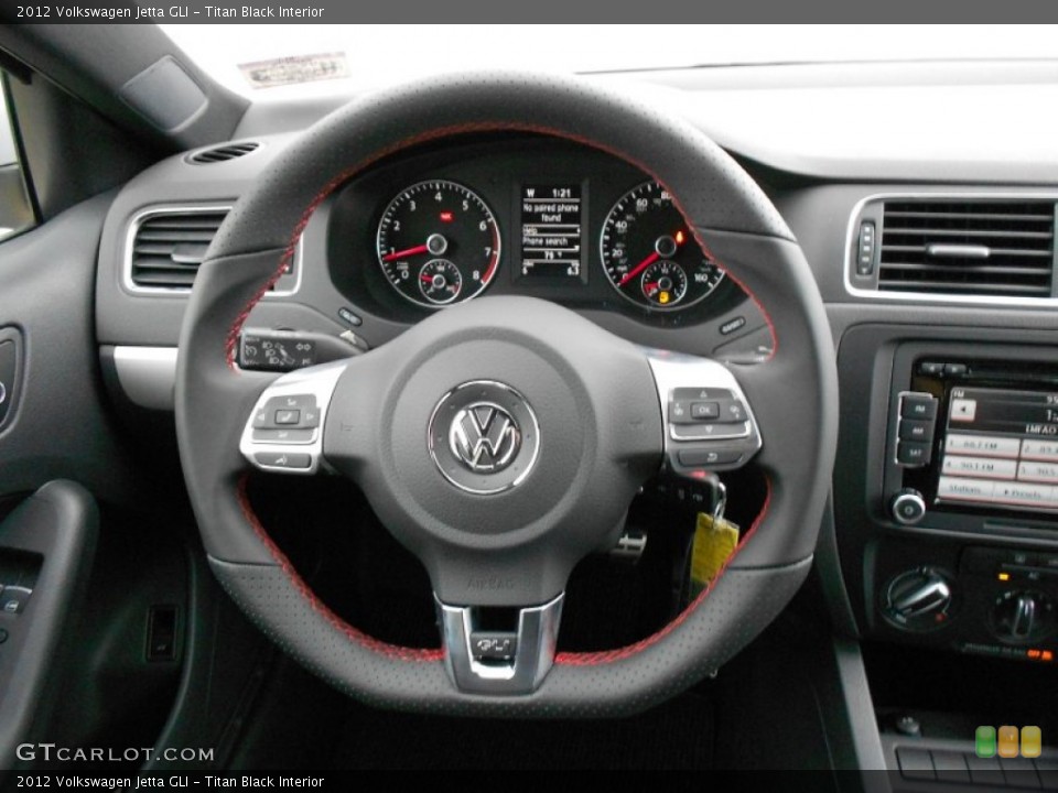 Titan Black Interior Steering Wheel for the 2012 Volkswagen Jetta GLI #56525611